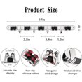 thumbnail image 3 of Garage Storage System, Space Organizer Stainless Steel Heavy Duty No-Slide Grip Easy Installation for Kitchen Bathroom Garage Laundry Room (5 Racks & 4 Hooks), 3 of 7