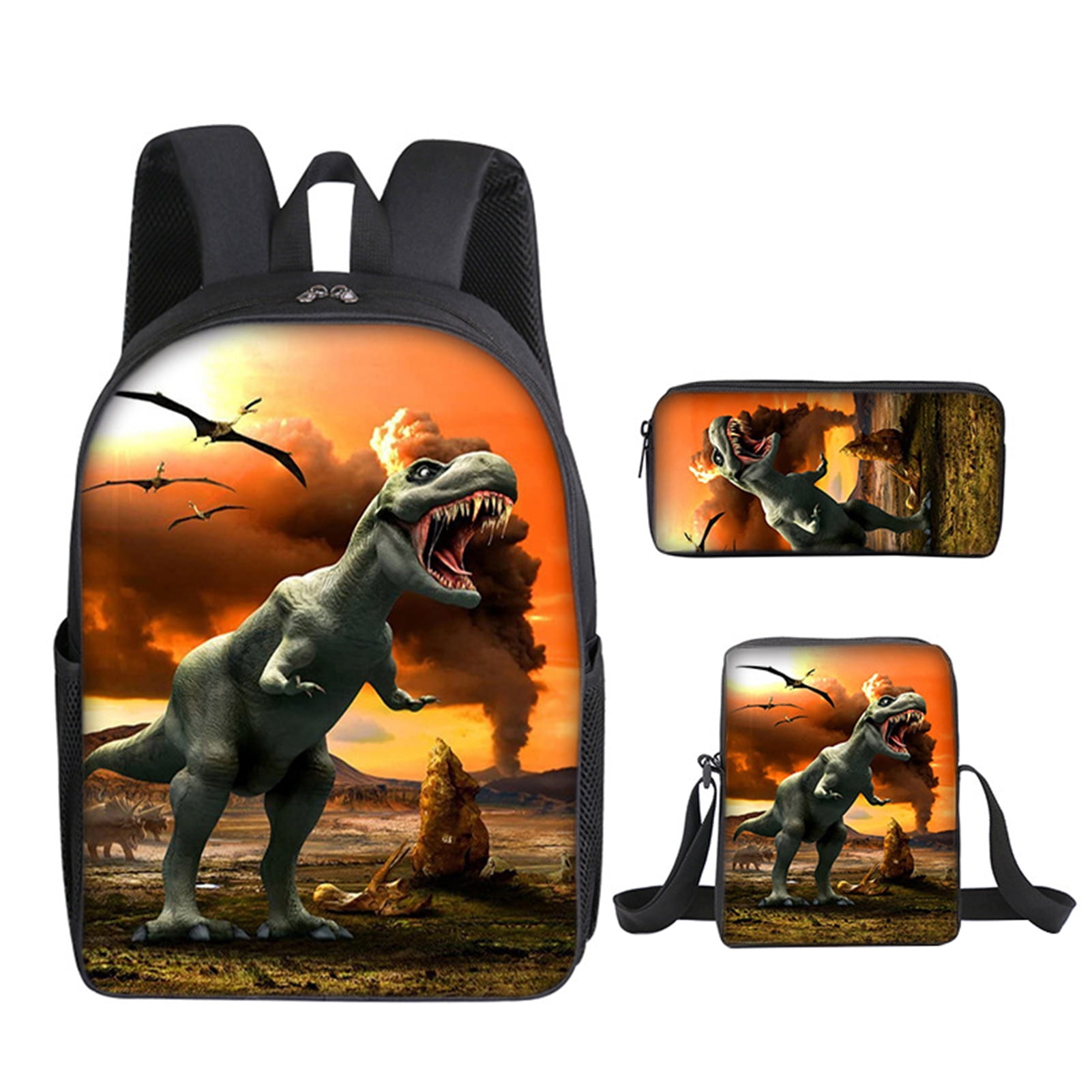 Dinosaur School Bag Set 3 PCS Printed 