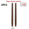 thumbnail image 1 of 2 Pcs 1:50 Conical Degree Manual Pin Taper Shank Hand Reamer 8mm, 1 of 6