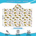 thumbnail image 2 of Cartoon Construction Vehicles Road Cones White Pattern Hooded Bath Towel，60"x35" for Ages 3 To 12 Kids, Quick Dry Lightweight Soft Microfiber Hood Beach Towel Cover Up for Kids, 2 of 7