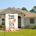 thumbnail image 2 of Happy Easter Bunny With Flowers Garden Flag For Home Outdoor Garden Yard Decor 12x18 Inch, 2 of 5