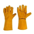 thumbnail image 1 of Guantes de soldadura Guantes de aislamiento térmico Guantes de cuero a prueba de altas temperaturas Abanopi Guantes, 1 of 6