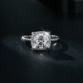 thumbnail image 3 of 1 Carat Moissanite Engagement Rings for Women D Color VVS1 925 Sterling Silver Cushion Cut Moissanite Rings Lab Created Diamond Promise Rings Simulated Diamond Wedding Bands, 3 of 5