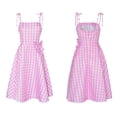 thumbnail image 3 of Disfraz de Barbie, vestido rosa a cuadros, disfraces de Halloween, disfraces de fiesta de Carnaval para adultos y niños, 3 of 4