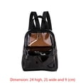 thumbnail image 3 of Guardurnaity transparente para mujeres y niñas, transparente para estudiantes, bolso de hombro, bolso de hombro de PVC, bolso de hombro de Mochilas negro Guardurnaity BB7324-03, 3 of 6