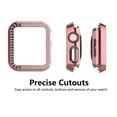 thumbnail image 6 of Tekcoo Bling Case for Apple Watch Series SE 7/6/5/4/3/2/1 38 40 41 42 44 45mm, Crystal Diamonds Rhinestone Bumper Cover -Rose Gold, 6 of 8