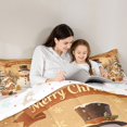 thumbnail image 4 of Manfei Snowman Full Size Comforter Sets Snow Bedding Comforter Set, Yellow Green 3-Pieces 1 Comforter and 2 Pillowcases, Xmas Reversible, 4 of 6