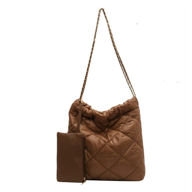 Bolso Bandolera Mano Mujer Fashionalbe Cadena Nailon Acolchado para Viajes Oficina