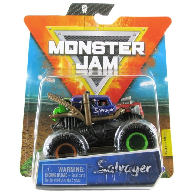 Vehículo fundido a presión Monster Jam Official Salvager Truck 1:64
