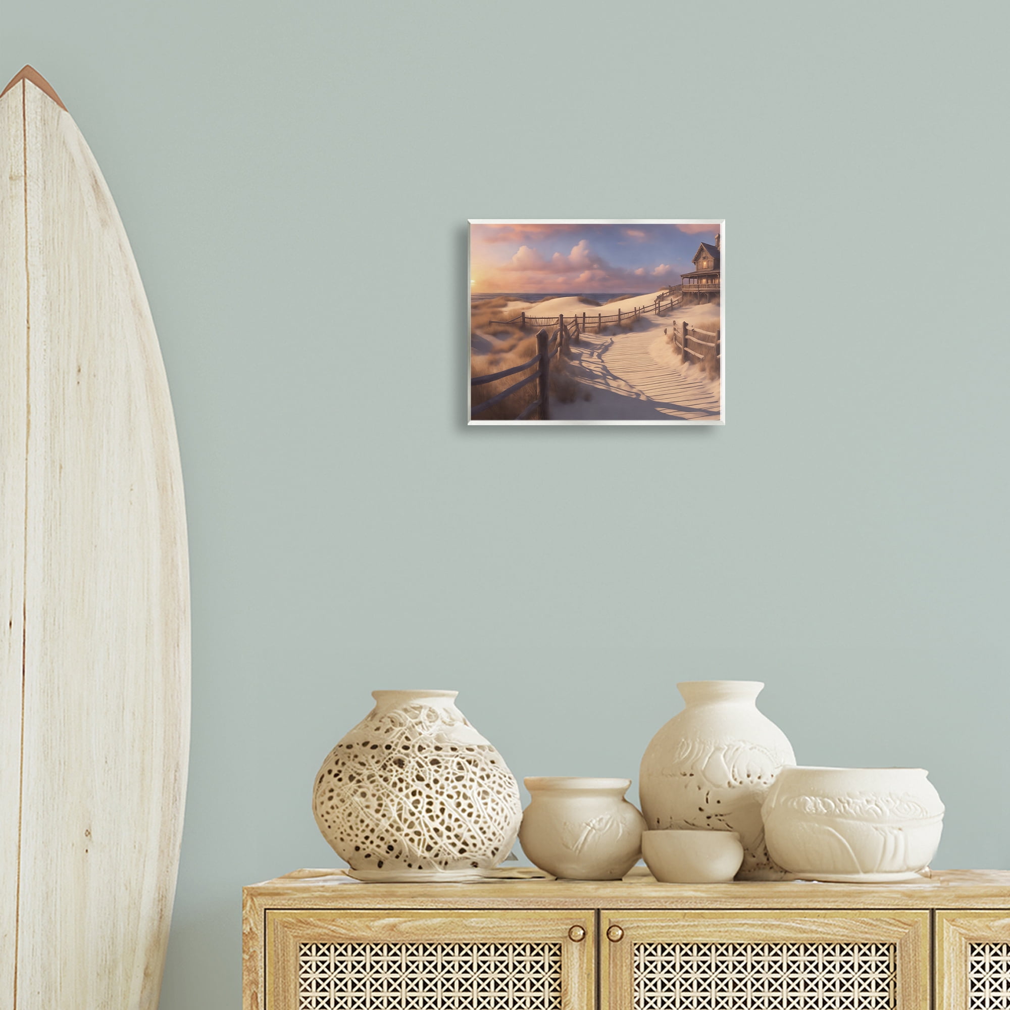 Stupell Industries Hampton Dunes Landscape Nautical & Beach Painting Unframed Art Print Wall Art, 14 x 11