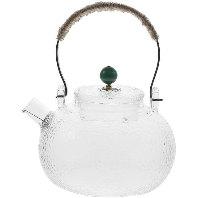 Théière Transparente Pot Maison Salon de Thé Résistant à la Chaleur Verre 17X13X13CM Lot de 1