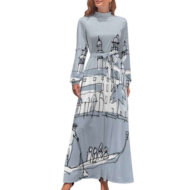 Vestido largo Venecia vestidos elegantes de mujer venta vestido de verano de mujer 2024 vestido de verano diario