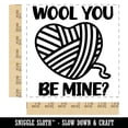 thumbnail image 2 of Wool Will You Be Mine Heart Yarn Love Valentine's Day Square Rubber Stamp Stamping Scrapbooking Crafting - Medium 1.75in, 2 of 7