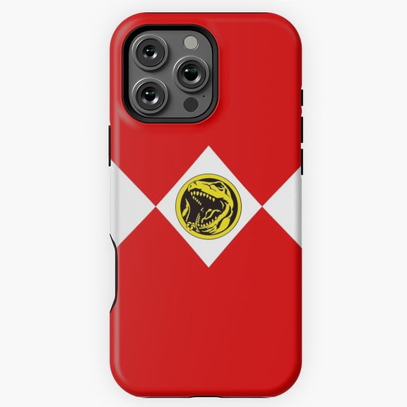 MMPR Red Ranger Dino Coin Phone Case for iPhone 16 15 14 13 12 11 Pro Max M890242
