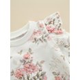 thumbnail image 4 of Honganda Baby Flower Print Round Neck Long Sleeve Romper+ Solid Color Trousers, 4 of 7