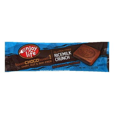 - Enjoy Life Gluten Free Dairy Free Rice Milk Chocolate Crunch Boom Choco Boom Bar, 1.4 OZ (Pack of 24)