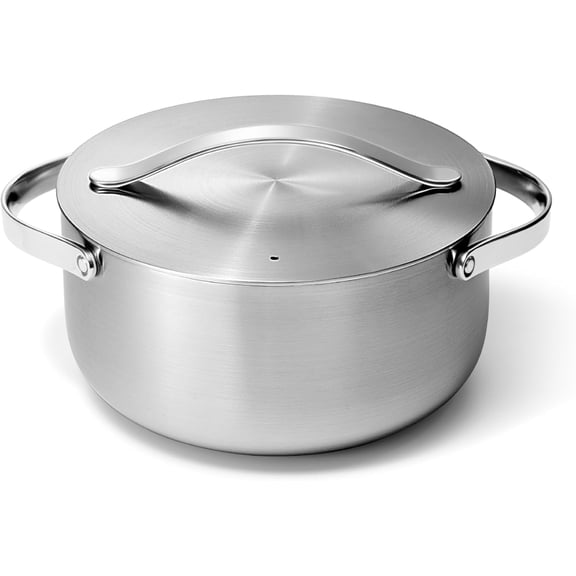 Caraway Stainless Steel Dutch Oven (6.5 Qt) - 5-Ply Stainless Steel - Oven Safe & Stovetop Agnostic - , & Free
