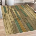 thumbnail image 1 of Rustic Decorative Rug, Grunge Wood Planks Barn House Door Nails Country Farm House Life Theme Layout, Quality Carpet for Bedroom Dorm and Living Room, 6 Sizes, Dark Khaki, by Ambesonne, 1 of 4