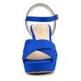 thumbnail image 2 of BLISSFUL STEP Women's Strap Platform Chunky Heel Slingback Sandals, 2 of 7