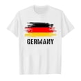 thumbnail image 3 of LUOGENLI T-Shirt pour Filles Enfants Drapeau de l'Allemagne Imprimé Manches Courtes Col Rond T-Shirt Floral Tendance Mode Chandail de Base Hauts Denim Maxi Hauts avec Fente Blanc 10-11 Ans, 3 of 4