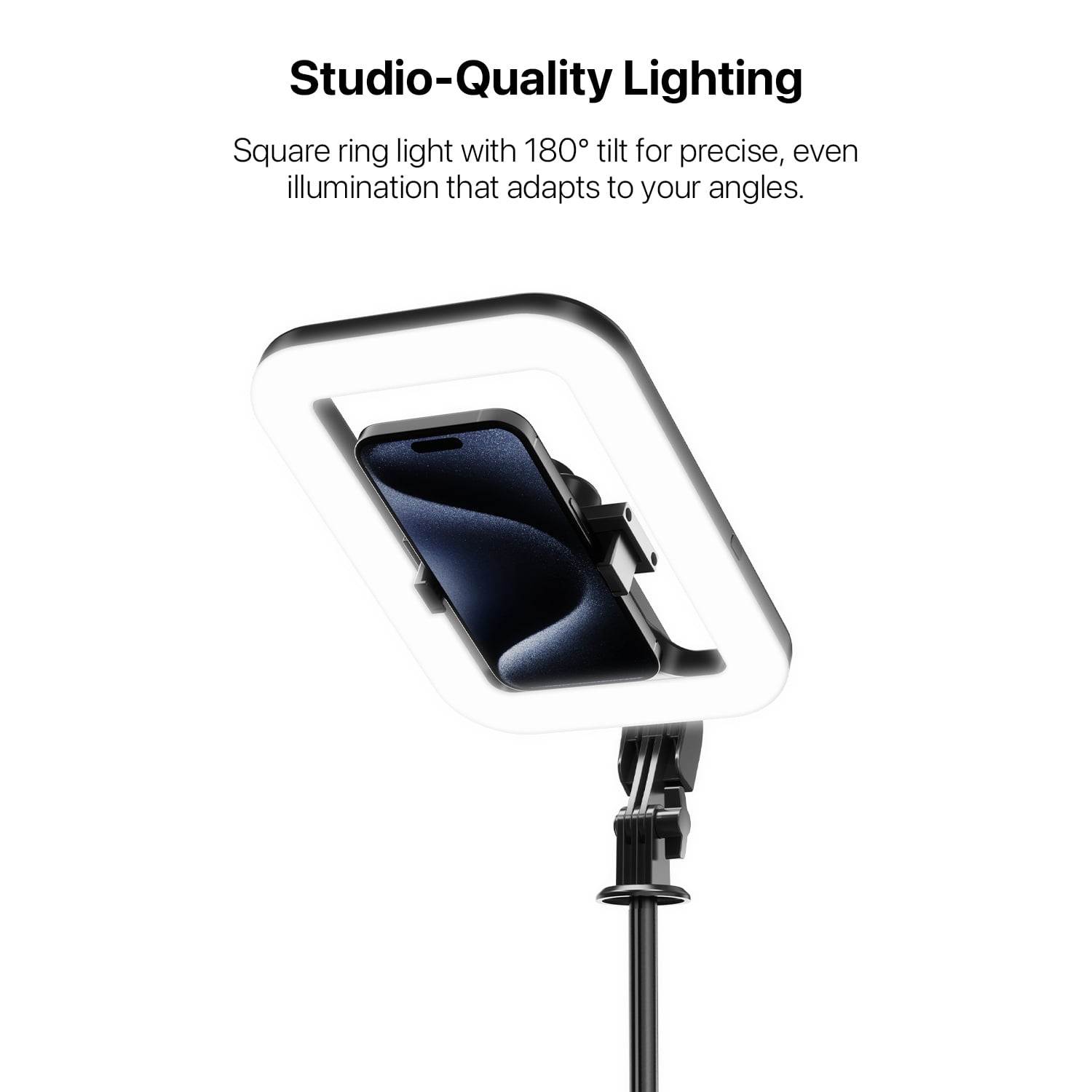 MyBat Pro Selfie Stick LED Ring Light with 72" Tripod Stand