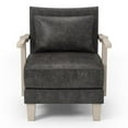 thumbnail image 2 of Furniture of America Ciela Faux Leather Accent Chair in Light Gray (Set of 2), 2 of 6
