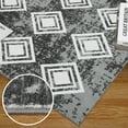 thumbnail image 4 of Garvee 4' x 6' Area Rug Contemporary Geometric Washable Rugs for Living Room Bedroom Non-Slip Non-Shedding Indoor Floor Carpet, Black Gray, 4 of 6