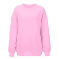 thumbnail image 3 of Ozmmyan Womens Crew Neck sweatshirts Womens Long Sleeve Pullover Sweatshirt With Zipper Pockets Loose Casual Solid Fall Winter, 3 of 6