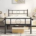 thumbnail image 1 of Cama Individual de Metal FurnitureR Base Cama Plegable con Almacenamiento, 1 of 8
