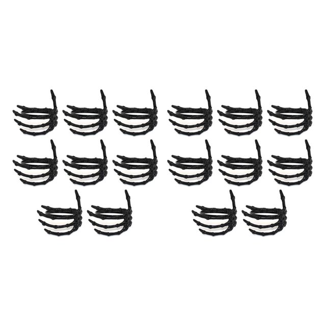 Inteprter 8 piezas de servilletas de Halloween, soporte para decoración de anillos, festival Negro 2Conjunto