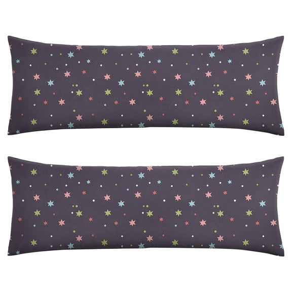 Galaxy Print Body Pillow Case 20x54 - Breathable Outer Space Planet Design with Hidden Zipper for Comfortable Sleep