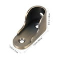 thumbnail image 2 of PBPBOX 2Pcs Easy Install Zinc Alloy Closet Rod Holders with Stable 3 Hole Mount Light Brown, 2 of 5