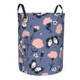 thumbnail image 2 of XMXY Round Laundry Basket Organizer, Purple Cartoon Butterfly Waterproof Collapsible Dirty Clothes Basket Laundry Hamper, Medium Size, 2 of 8