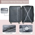 thumbnail image 4 of Sunbee 3 Piece Luggage Sets ABS Hardshell Hardside TSA Lock Lightweight Durable Spinner Wheels Suitcase, 4 of 8