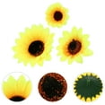 thumbnail image 4 of KAKOWELY 100 Pcs Artificial Sunflower Heads for Home Decor Yellow Silk Cloth Plastic Circular Realistic, 4 of 8