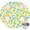 Lemon and Brush, variant on Lemon and Brush White Pattern Round Fitted Tablecloth with Elastic Edge, Waterproof Dining Table Cover for Indoor Outdoor Camping and Daily Use
