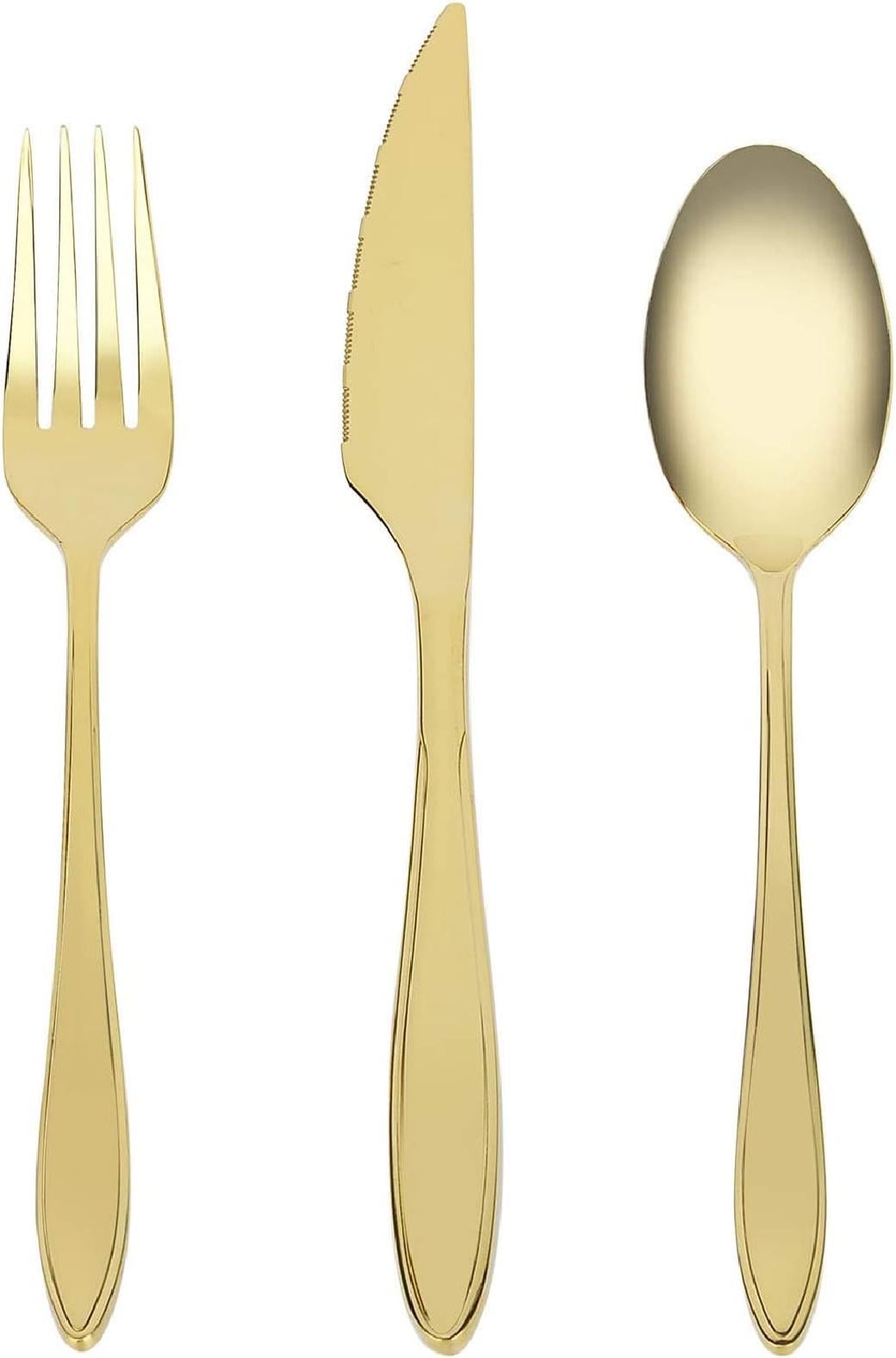 Gold Silverware Set 3Piece Stainless Steel Golden Flatware Set Gold