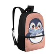 thumbnail image 2 of Uourmeti Lightweight 17 Inchs Backpack for Daily Use Travel, Multiple Pockets Personalized Not Easy To Fade Student Bookbag, Penguin Pattern, 2 of 6