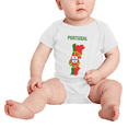 thumbnail image 3 of Portugal Map Flag Baby Romper (White, 3-6 Months), 3 of 5
