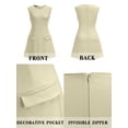 thumbnail image 2 of Minivestido de verano Dress Oten para mujer, manga corta, color caqui, 2 of 5