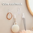 thumbnail image 2 of huanledash 2 Pcs Wall Storage Hooks Cat Shape Strong Load-bearing Self-adhesive Clothes Kitchen Storage Hooks Household Supplies, 2 of 7