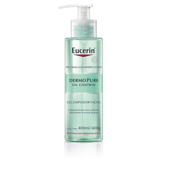 Gel limpiador facial Eucerin Dermopure libre de jabones 400 ml