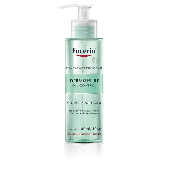Gel limpiador facial Eucerin Dermopure libre de jabones 400 ml