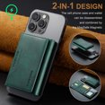 thumbnail image 4 of Allytechgroup Magnetic Compatible for iPhone 14 Plus Wallet Case, Detachable Cards Holder Wireless Charing Support Shockproof Protective Phone Cover for iPhone 14 Plus, Green, 4 of 9