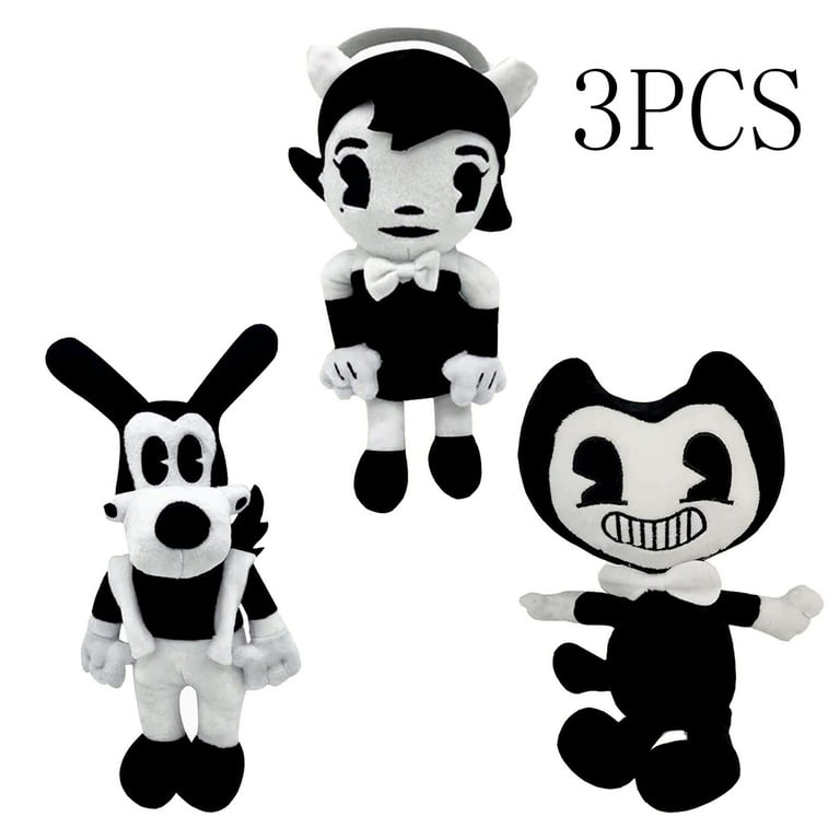 Bendy and the Ink-3PCS，11.8“ Cute Game Characters BD Plush Toy for Fans  Gift, Stuffed Animal Plush Doll Gift for Game Fans or Children Halloween  Christmas Thanksgiving 