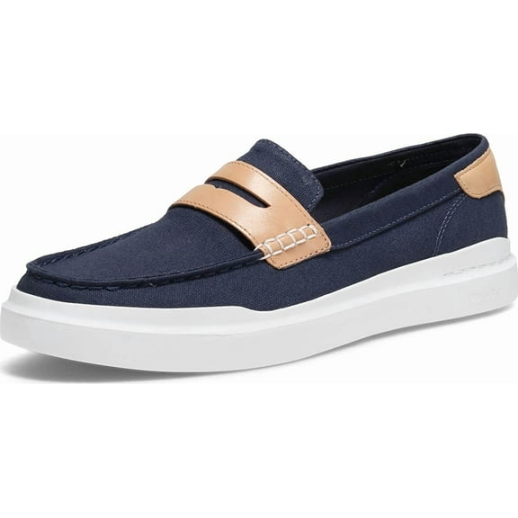Cole Haan Mens Grandpro Rally Canvas Penny Loafer 12 Vintage Indigo Canvas/Natural