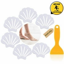 6Pcs Non Slip Bathtub Stickers Sea Shape Shower Stickers for Beach Bathroom Decorations