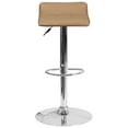 thumbnail image 7 of Cappuccino Vinyl Adjustable Height Barstool with Quilted Wave Seat, 7 of 7