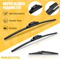 thumbnail image 2 of MIKKUPPA 26"+14"+12" Windshield Wiper Blades Replacement for 2014-2015 Nissan Rogue select, Front Wiper Blades Rear Wiper Blades, Durable Stable Quiet All Season Wiper Blades Set (Pack of 3), 2 of 7