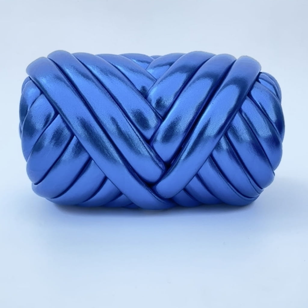 MOMOJIA 16.4YardX25mm Metallic Weaving Thread Milky Silk Yarn For Handmade Blankets Bag